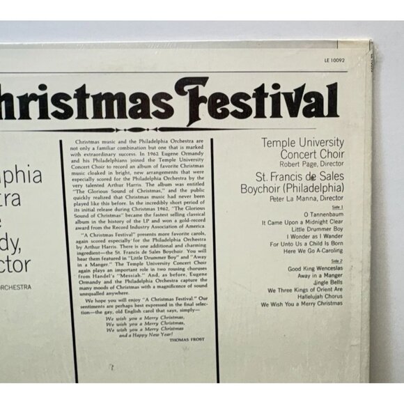A Christmas Festival Holiday LP The Philadelphia Orchestra Eugene Ormandy 60s - Picture 6 of 6